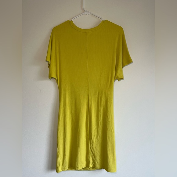 ✨NWT✨Daily Practice by Anthropologie. Nico Tie-Waist Dress Chartreuse. Size M - Picture 6 of 14